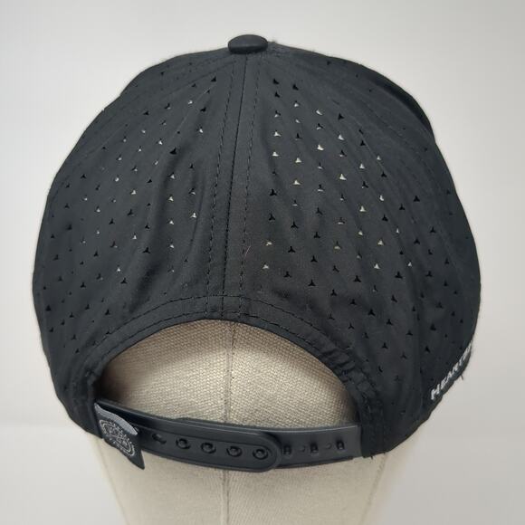 The Heartbeat Brand Snapback Hat Black One Size Adjustable Embroidered 6 Panel - Picture 5 of 8